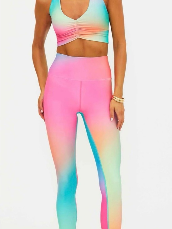 Beach Riot Pants - Beach Riot Pastel Ombre High-Waist Leggings in Pink & Aqua